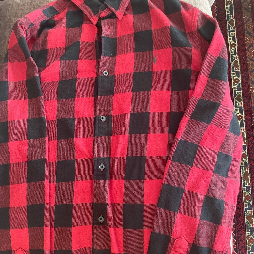 All Saints flannel long sleeve shirt — like new